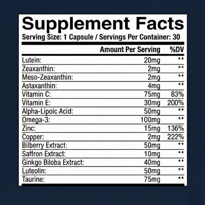 Metavia 15-in-1 Advanced Eye Formula - Guarantee